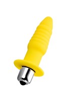 Желтая анальная вибровтулка Lancy - 11 см. - фото 1308422