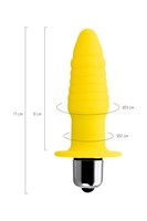 Желтая анальная вибровтулка Lancy - 11 см. - фото 1308427