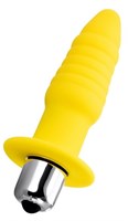 Желтая анальная вибровтулка Lancy - 11 см. - фото 274030