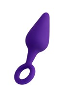 Фиолетовая анальная втулка Bung с петелькой - 11,5 см. - фото 1308472