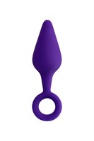 Фиолетовая анальная втулка Bung с петелькой - 11,5 см. - фото 1308473