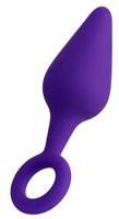 Фиолетовая анальная втулка Bung с петелькой - 11,5 см. - фото 37197