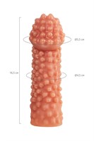 Реалистичная насадка на пенис с бугорками - 16,5 см. - фото 1308614