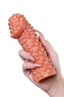 Реалистичная насадка на пенис с бугорками - 16,5 см. - фото 1308615