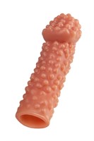 Реалистичная насадка на пенис с бугорками - 16,5 см. - фото 273302