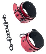 Красно-черные наручники Bizzare - фото 1366969