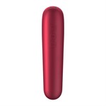 Красный вакуум-волновой стимулятор клитора Dual Love - фото 1310409