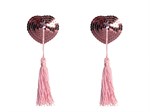 Розовые пэстисы-сердечки Gipsy с кисточками - фото 1309733