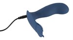 Синий вибростимулятор простаты Vibrating Butt Plug - 11,7 см. - фото 1411114