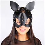 Черная маска с ушками и заклепками - фото 1310005