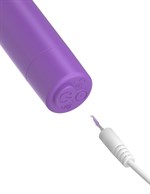 Фиолетовая вибропуля с пультом Rechargeable Remote Control Bullet - 7,62 см. - фото 1311216