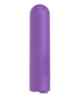 Фиолетовая вибропуля с пультом Rechargeable Remote Control Bullet - 7,62 см. - фото 1311217