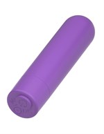 Фиолетовая вибропуля с пультом Rechargeable Remote Control Bullet - 7,62 см. - фото 1311218