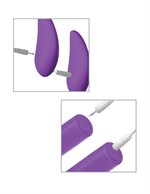 Фиолетовая вибропуля с пультом Rechargeable Remote Control Bullet - 7,62 см. - фото 1311219