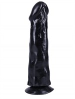 Черный фаллоимитатор-реалистик на присоске №27 - 19,5 см. - фото 1311275
