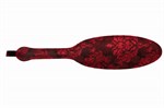 Красная овальная шлепалка с цветочным принтом - 35,5 см. - фото 1311330
