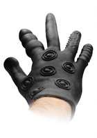 Черная стимулирующая перчатка Stimulation Glove - фото 1421184