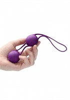 Фиолетовые вагинальные шарики Geisha со шнурком - фото 1367306
