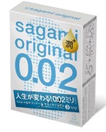Ультратонкие презервативы Sagami Original 0.02 Extra Lub с увеличенным количеством смазки - 3 шт. - фото 1315987