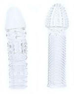 Комплект из 2 прозрачных насадок на пенис PENIS EXTENDER PACK - фото 472497