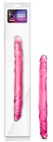 Розовый двусторонний фаллоимитатор 14 Double Dildo - 35,5 см. 185433