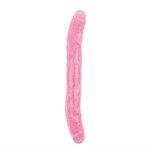 Розовый двусторонний фаллоимитатор 12.8 Inch Dildo - 32,5 см. - фото 435986