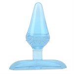 Голубая анальная пробка Gum Drops Plug - 6,6 см. - фото 1312236