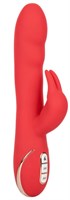 Красный вибромассажер-кролик с функцией нагрева Heated Silicone Ultra-Soft Rabbit - 21,5 см. - фото 1330518