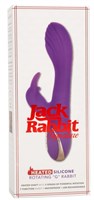 Фиолетовый вибратор-кролик с нагревом Jack Rabbit Signature Heated Silicone Rotating - 21,5 см. - фото 1414160