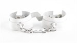 Белые наручники из натуральной кожи - фото 1338353