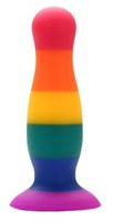 Разноцветная анальная пробка COLOURFUL PLUG - 10,5 см. - фото 1314326