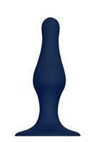 Синяя анальная пробка SILICONE PLUG LARGE - 15,6 см. - фото 1314336