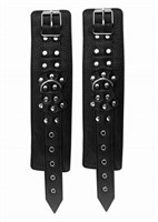 Черные наручники с фиксацией на двух карабинах - фото 1312818