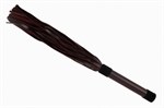 Бордовая многохвостая плеть с ручкой - 43 см. - фото 1312845