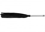 Черная многохвостая плеть с металлической ручкой - 45 см. - фото 1312848