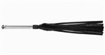 Черная многохвостая плеть с металлической ручкой - 44 см. - фото 1312853