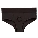 Черные трусы для страпона BACKLESS BRIEF HARNESS L/XL 186559 - фото 805833