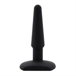 Черная анальная втулка Silicone Butt Plug 4  - 11 см. - фото 1313164
