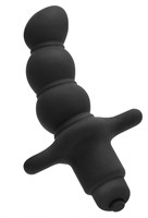 Черный анальный вибростимулятор N 53 Anal Finger Stimulator - 16,5 см. - фото 1427843