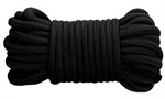 Черная веревка для связывания Thick Bondage Rope -10 м. - фото 1427845