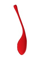 Красный вагинальный шарик METIS на шнурке с кристаллом - фото 1314753