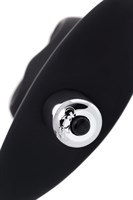 Черная вибровтулка с полой серединой в виде сердечка Cordis M - 14 см. - фото 1367877