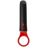 Черно-красный мини-вибратор Power Play with Silicone Grip Ring - 13,3 см. - фото 1315037