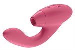 Розовый стимулятор Womanizer DUO с вагинальным отростком - фото 1367933