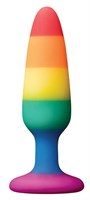 Разноцветная анальная втулка RAINBOW ANAL PLUG SMALL - 11 см. - фото 1315506