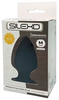 Черная анальная втулка Premium Silicone Plug M - 11 см. - фото 91166