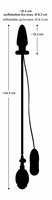 Черная надувная анальная пробка Inflatable Vibrating Butt Plug - 12,2 см. - фото 1316291