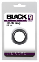 Черное эрекционное силиконовое кольцо Penisring - фото 1413737