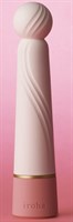 Нежно-розовый вибратор с шаровидной мягкой головкой IROHA Rin+ Sango - 16 см. - фото 456723