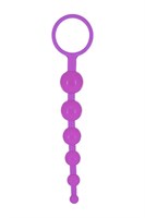Фиолетовая анальная цепочка DRAGONZ TALE ANAL - 20 см. - фото 39321
